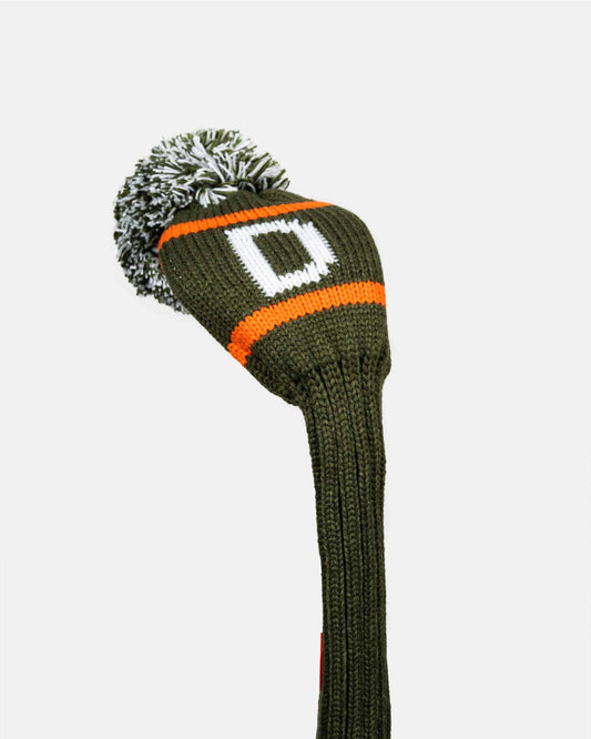 GHOST GOLF OLIVE GREEN KNIT HEAD COVER